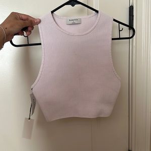 NWT Aritzia Babaton Sculpt Knit Racer in Frosted Lilac (Size S)